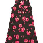 Women’s Sleeveless Dress Black Pink Floral Midi Size 18/20 Photo 0