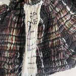 Free People ‎ bustier plaid floral crop adjustable top shirt small Photo 3