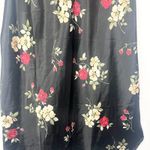 Vintage Adonna Floral Satin Midi Slip Dress Size Medium Lace Whimsigoth Black Photo 3
