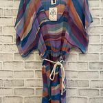 Becca NWT!! sound waves metallic stripe sheer cover-up dress XS/S Photo 3