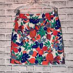 Talbots  Orange and Blue Mini‎ Pencil Skirt Resort Wear Photo 1