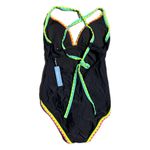 NWT Popvil One Piece Neon Trim Tummy Control Swimsuit Photo 4