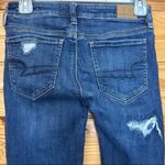 American Eagle next level stretch ripped distressed patchwork jeggings size 4 Photo 3