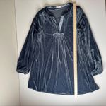 easel Velvet Tunic Top 2X Gray Long Sleeve Whimsigoth Boho Fall Comfy Relaxed Photo 7