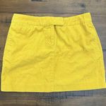 J.Crew Skirt Women Sz 6 Mustard Yellow Stretchy Corduroy Slashed Pockets Short Photo 0
