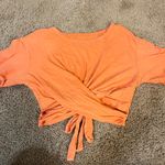 Aerie  Orange Twist Front Top Photo 2