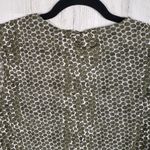 Chico's Long Sleeve Mesh Layered Tiered Snakeskin Design Blouse Size 2/12/Large Photo 7