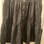 Time And Tru  Women's Western Button Front Denim Jean Skirt Black Size 14 Photo 2