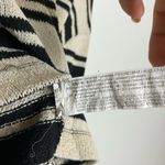ZARA Black Ivory Striped Cropped Rustic Sweater Photo 9