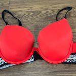PINK - Victoria's Secret Victoria’s Secret PINK Red Logo Wear Everywhere Push Up Bra Size 32C Photo 0