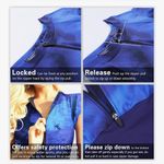 NEW Modest 1 Pc Bathing Suit Short Sleeve Tummy Control Swimsuit Zipper M Blue Size M Photo 4