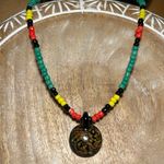 Charming Shark Beaded Glass Pendant Surf Necklace Photo 0