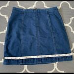 Free People  modern femme dark denim miniskirt jean skirt size 8 Photo 3