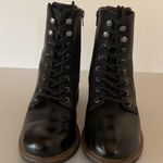 B.O.C Black Combat Boots Women’s Size 7.5M Faux Leather Lace Photo 3