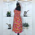 Vintage Y2K Red Peace Sign Halter Mini Dress Photo 3