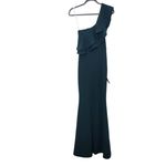 Lulus Green Ruffled One-Shoulder Maxi Dress NWT Size XS Wedding Guest Dress Photo 1
