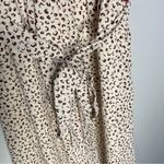 None Red Cream Leopard Print Dress Ribbed Midi Flowy Pocket Spring Church Teacher NWT Photo 5