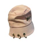 Homie Bucket Hat Pink Gold Rings Accent Trendy Streetwear Pink Photo 1