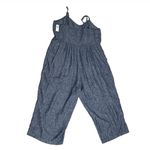 Old Navy  Blue Jumpsuit Chambray Linen Blend Adjustable Straps Plus Size XXL NEW Photo 3