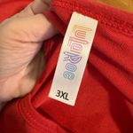 LuLaRoe  Tunic Shirt Women’s 3X Red Lynnae Long Sleeve High Low Top Photo 2