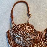 VIX MAZA CORSAGE GWEN BIKINI TOP, Size Medium, $128 Brown Photo 4