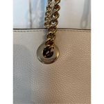 Coach TURNLOCK CHAIN TOTE 27 CHALK white or Pebble Leather Shoulder Bab Photo 7