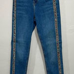 Topshop Jeans Womens 26 High Rise Skinny Jamie Beaded Side Stripe Stretch Denim Photo 0