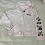 Victoria's Secret Pink  Pink Floral Embroidered Hoodie and shorts Photo 1