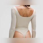 Lululemon Wundermost Square Neck Bodysuit Ultra Soft Shine Nulu Size M NWT Photo 3