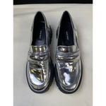 Nine West  Women's Silver Chunky Heel Shoes/Loafers Size 7.5 SKU 5986 Photo 2