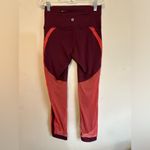 Lululemon  Zip The Line Crop 23" Leggings High Rise Reflective Deep Ruby‎ Coral 4 Photo 5