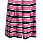 Talbots  Pink Navy White Striped Square Neck Pleated Sleeveless Dress Size 4 Photo 6