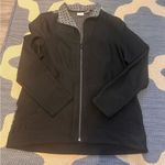 Chico's  Zenergy Sz 1  (M) Black Gray
Polka Dot Zip Long Sleeve Jacket Photo 1