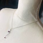 Handcrafted pyrope garnet sterling pendant on chain necklace Silver Photo 3