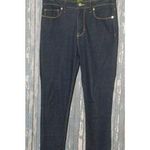 DKNY  Ladies Size 10 30"X28" Denim Blue Jeans Dark Wash Straight Leg Short Ankle Photo 0