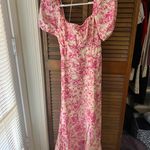 London Times Floral Pink Midi Dress Photo 3