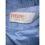 Renee C. Women's Blue Lace Midi Dress Sleeveless Tie‎ Strap Size S Photo 6