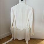 ZARA white blazer with waist tie Photo 2