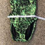 Speedo  Green Black Bathing Suit Womens 30 Used One Piece Racerback Photo 5