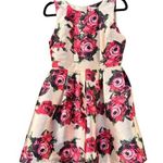 L'ATISTE  Garden Party Rose Print Dress M Pleated skirt Feminine Prom Formal Photo 0