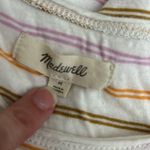 Madewell women’s medium Raw-Edged Hangout Tee in Branham Stripe Photo 6