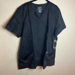 Cherokee  Women's Shaped 3-Pocket Mock Wrap Scrub Top Black 2XL WW610 Photo 0