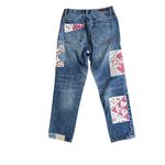 BLANK NYC [] Patchwork Jeans Distressed Denim Straight Leg Women's Size 27 Photo 2