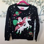 Tipsy Elves  Ugly Christmas sweater Santa Unicorn XS Photo 0
