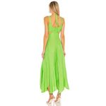 Cult Gaia  Eileen Dress XS Green Silk Rayon Side Cutout Back Zip Revolve Photo 2