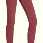CAbi  Mid-Rise Bordeaux Maroon Skinny Jeans Curvy Fit, Size 6 Photo 0