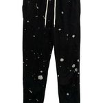 No Boundaries  Black & White Splattered Joggers Photo 0