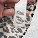 Chico's  0 US S 4 No Iron Button Down Up Shirt Effortless Love Leopard Woman's Photo 11