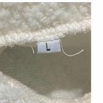 None Sherpa Turtleneck Pullover Sweater Cream Large‎ Photo 4