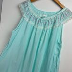 Vintage Barbizon Nightgown Prairie Dress Sz Large Light Blue Floral Embroidered Photo 5